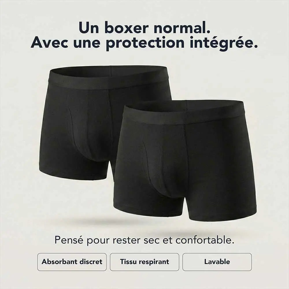 Lot de 2 boxers absorbants pour homme